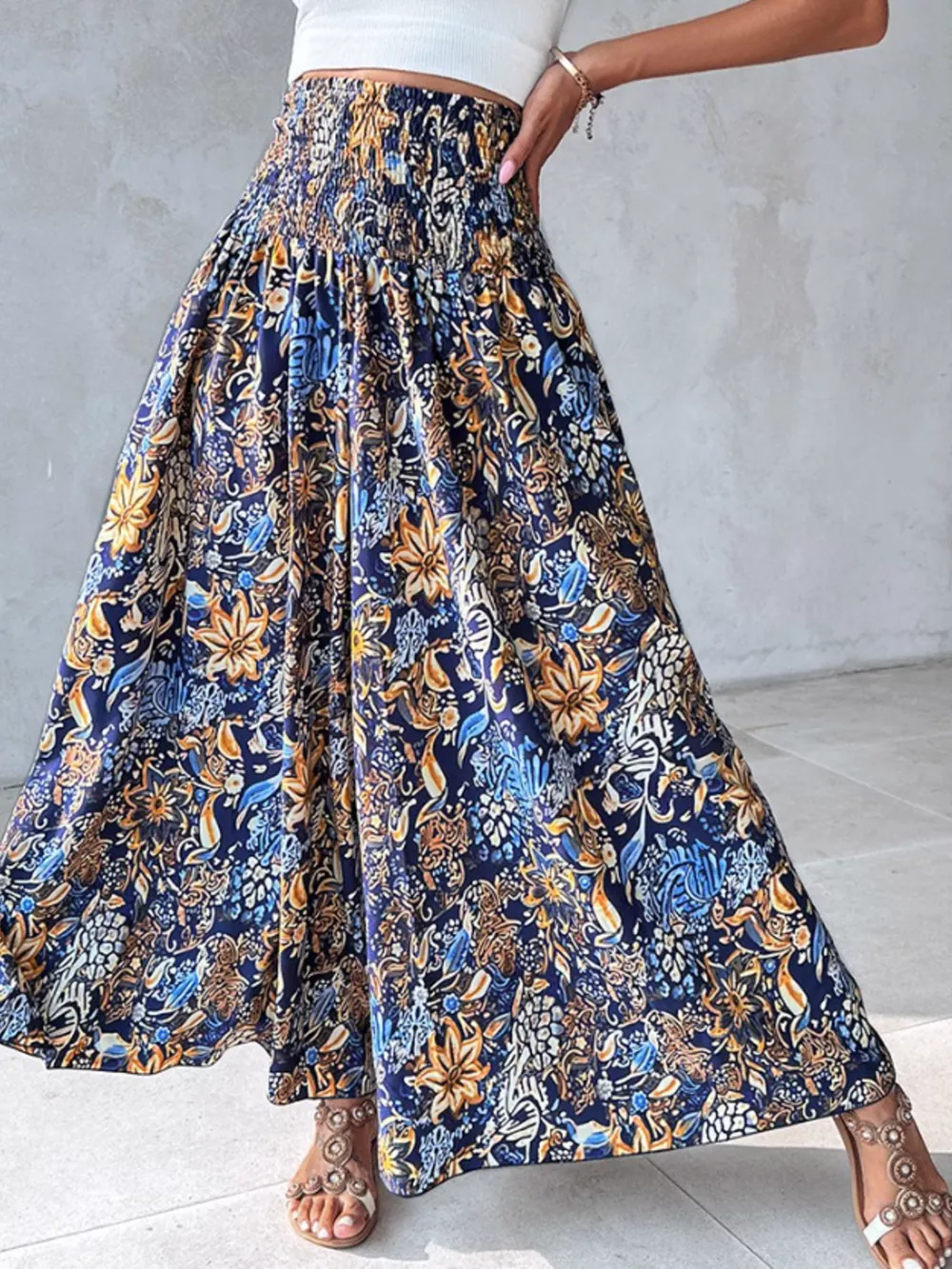Printed Wide-Leg Pants, image 12