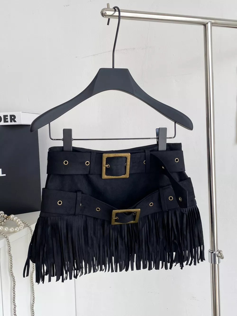 Fringe Belted Mini Skirt, image 11
