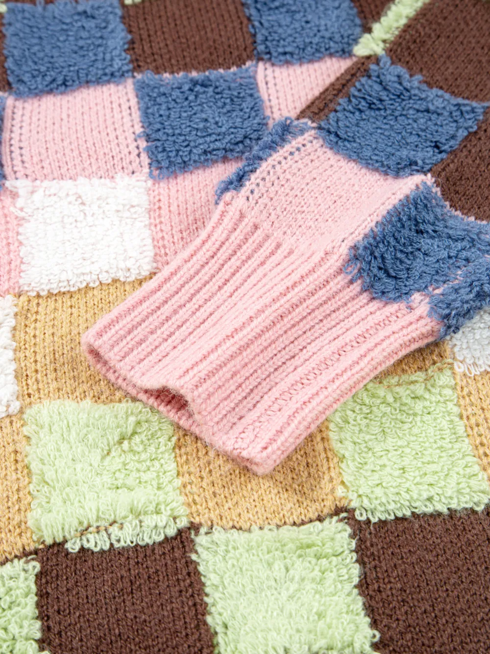 Checkered Pattern Button Front Cardigan, image 9