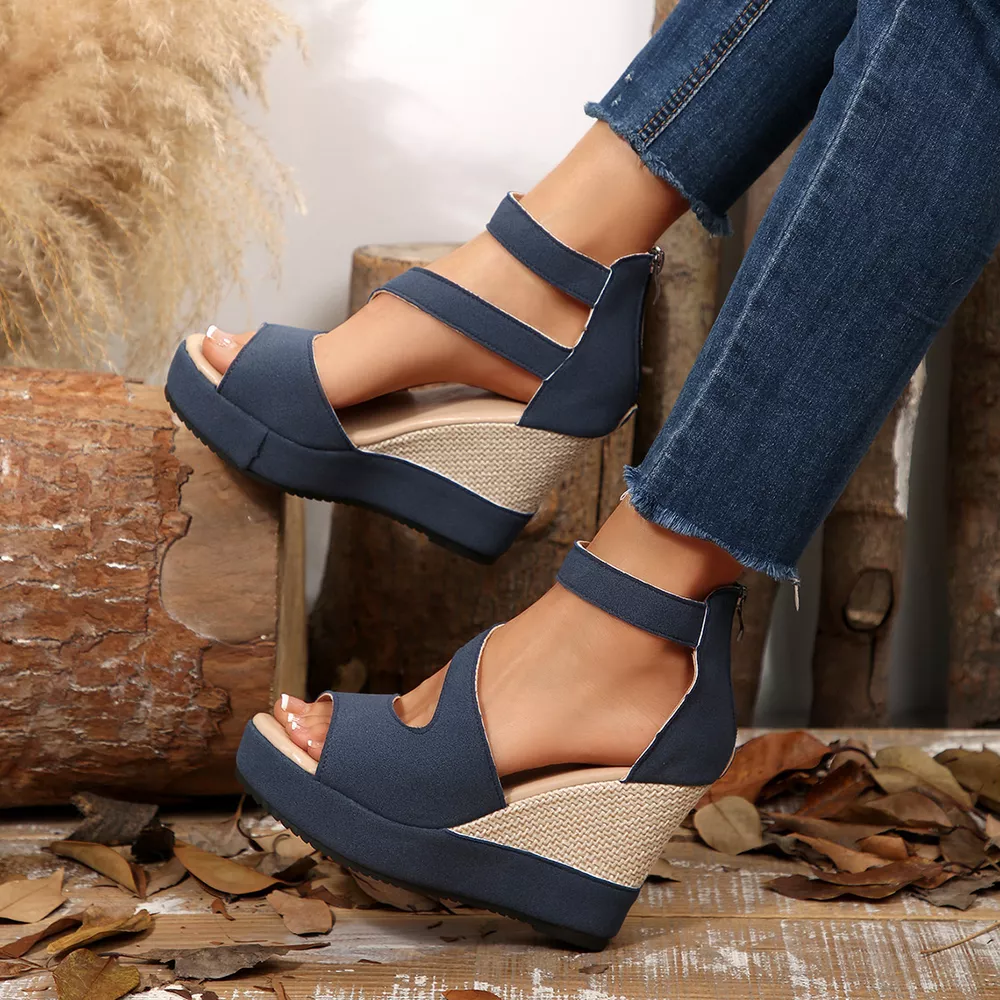 Open Toe Wedge Sandals, image 5