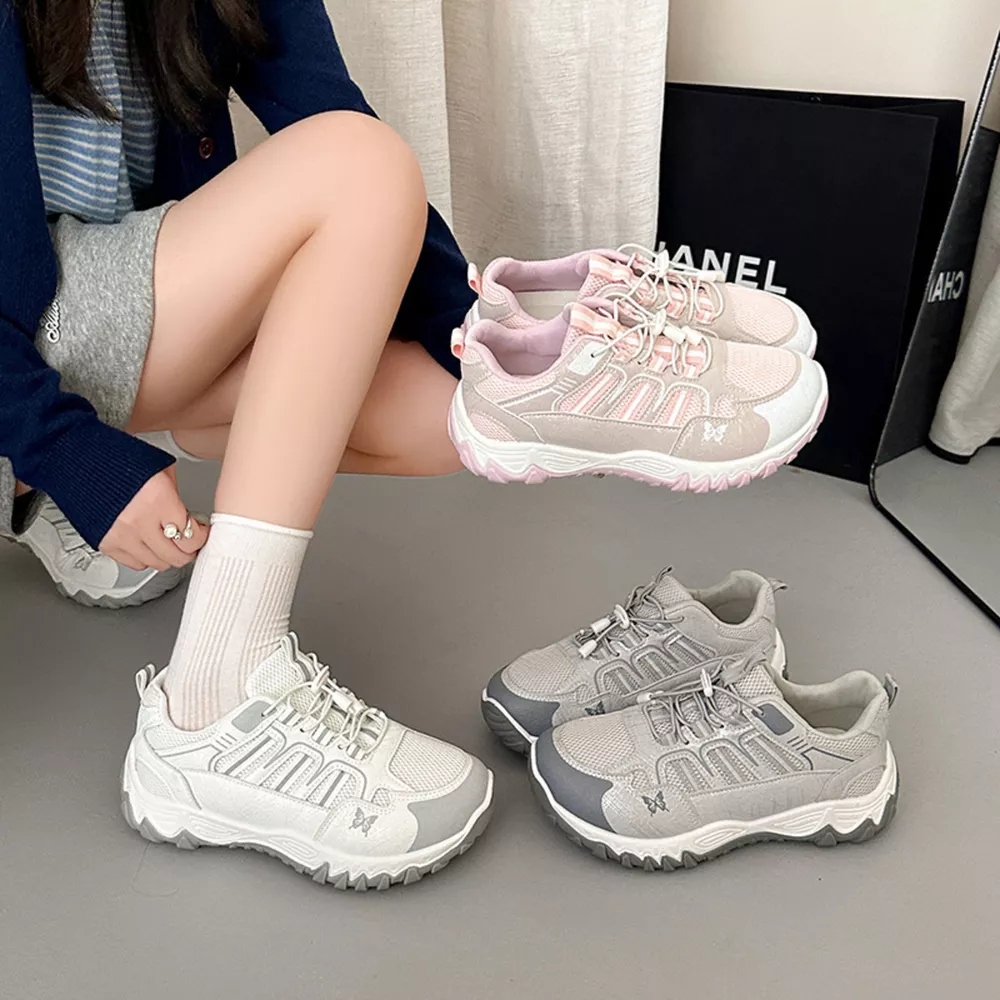 Round Toe Lace Up Sneakers, image 2