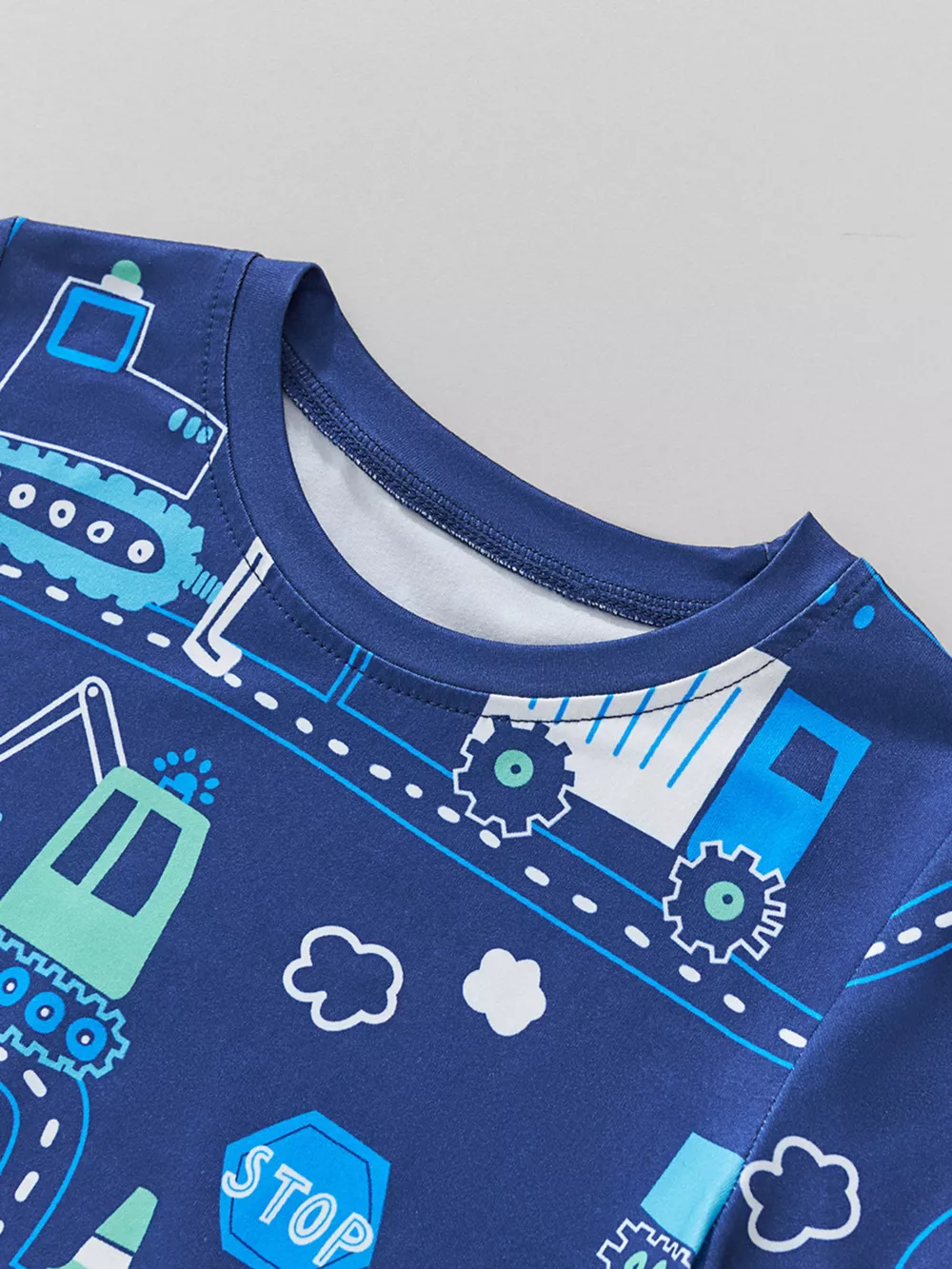 Children's Fun Road Construction Print Short Sleeve Tee, image 3