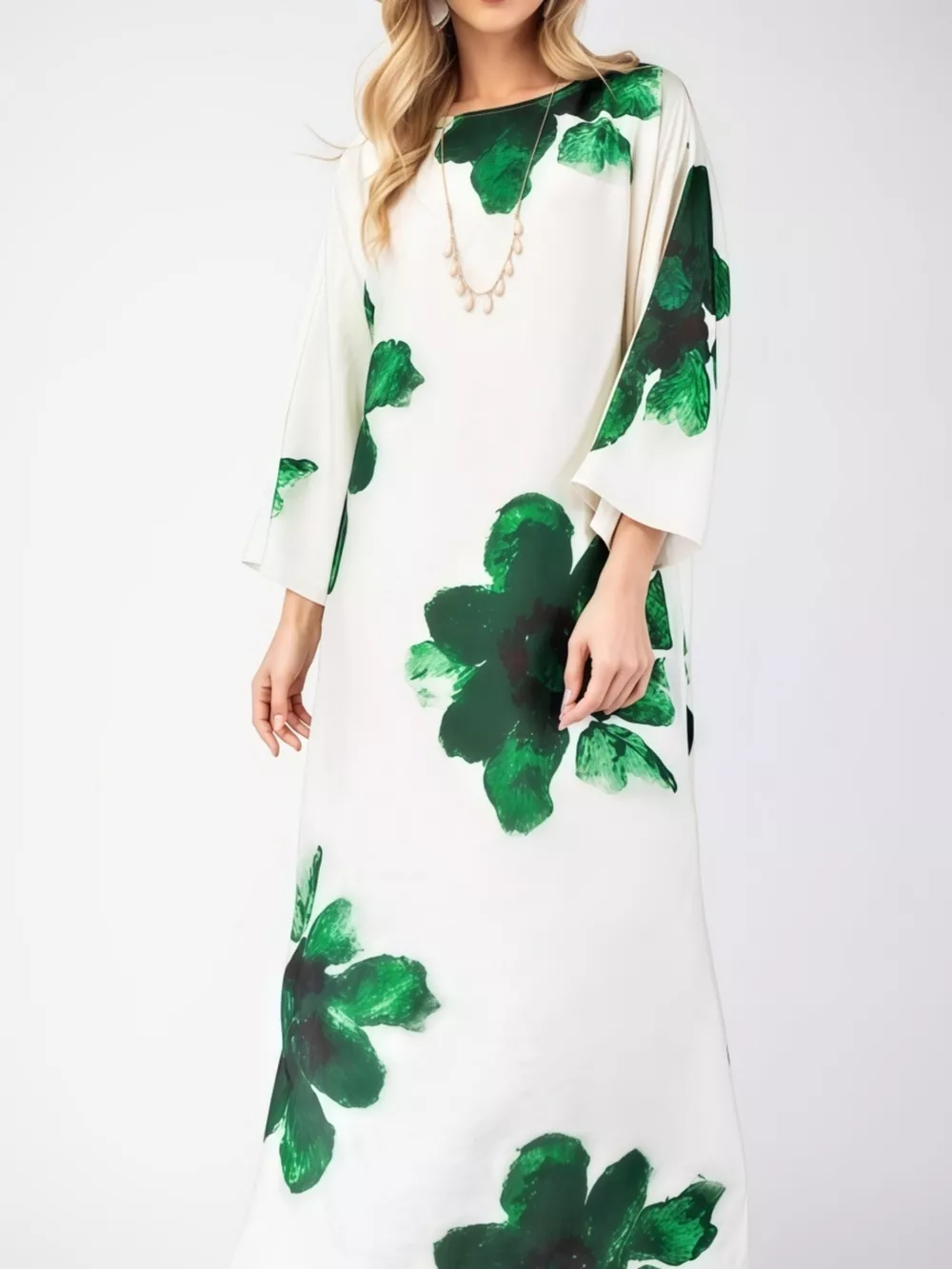 Floral Print Round Neck Dress, image 5