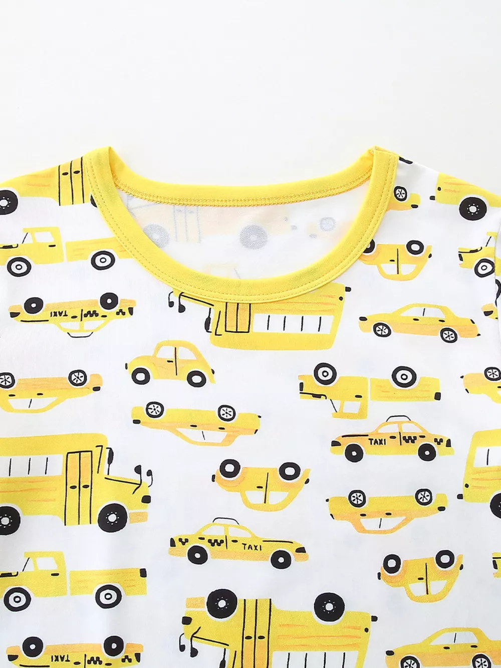 Children's Cartoon Car Print Short Sleeve Pajama Set, image 3