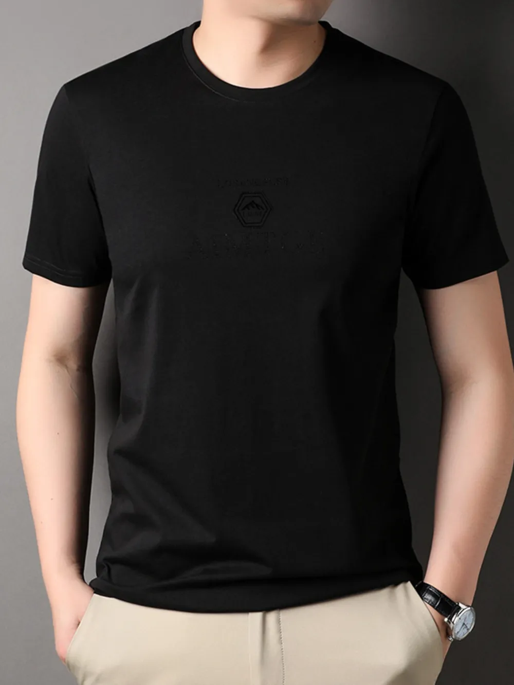 Men's Plus Size Round Neck Short Sleeve T-Shirt