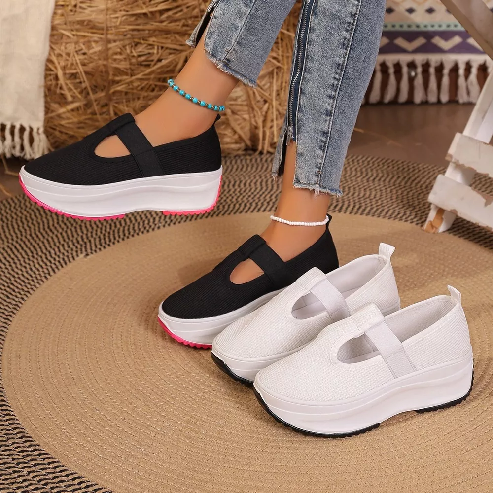 Round Toe Platform Slip-Ons, image 2