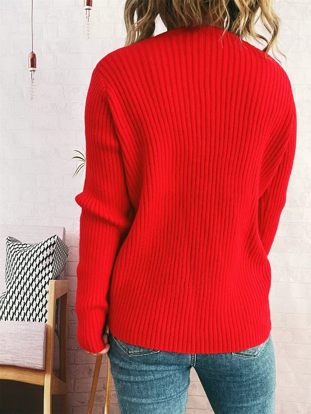 Ribbed Tie Front Long Sleeve Cardigan, image 12
