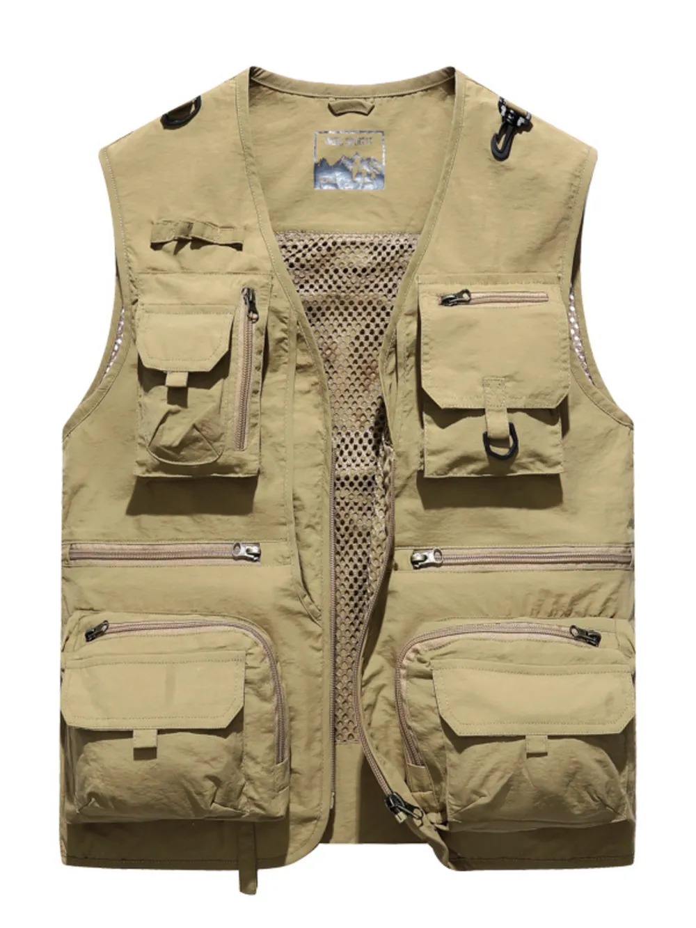 Men's Plus Size Outdoor Workwear Multi-Pocket Quick-Dry Mesh Vest, image 2