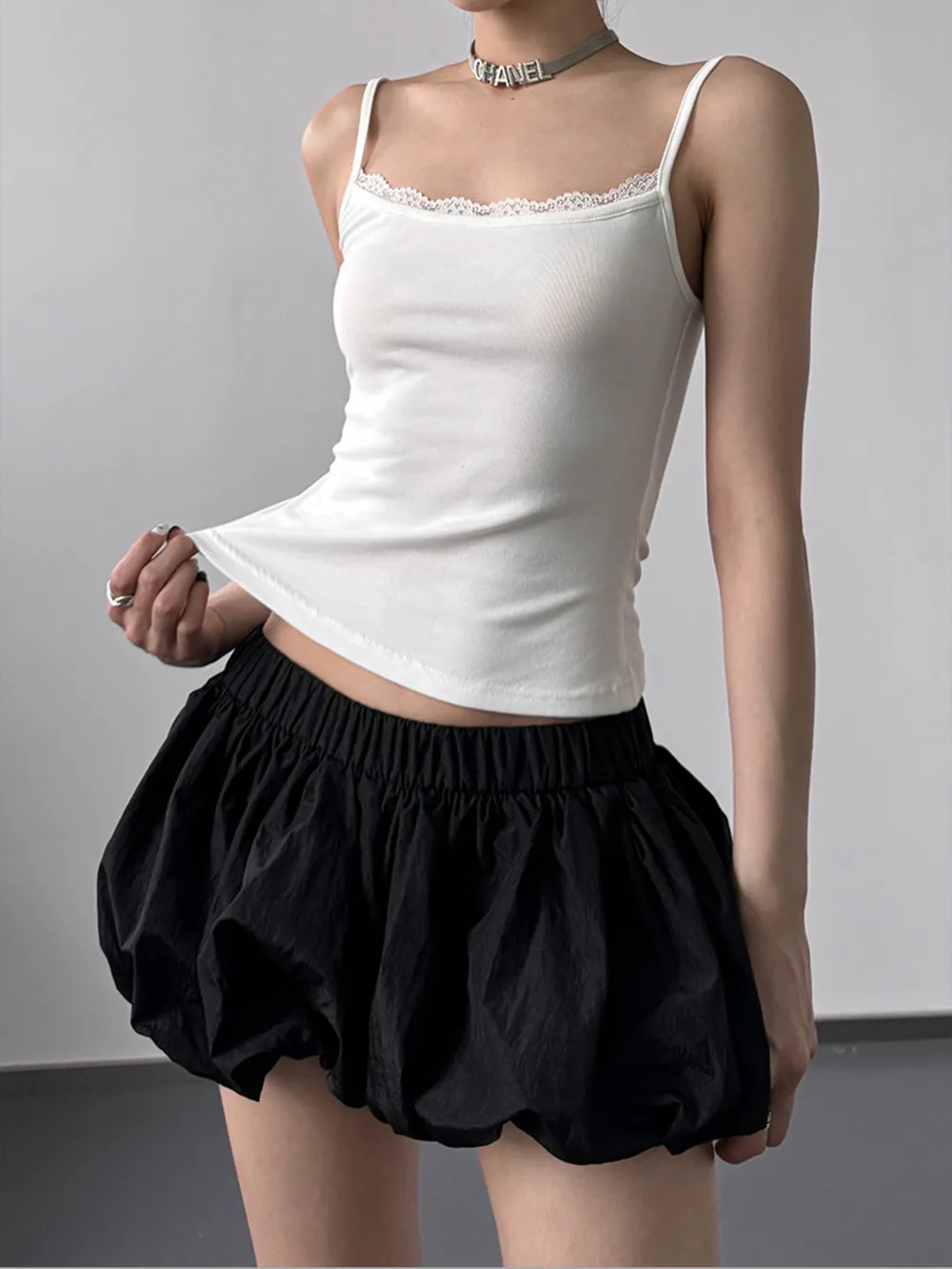 Lace Trim Cami Top, image 3