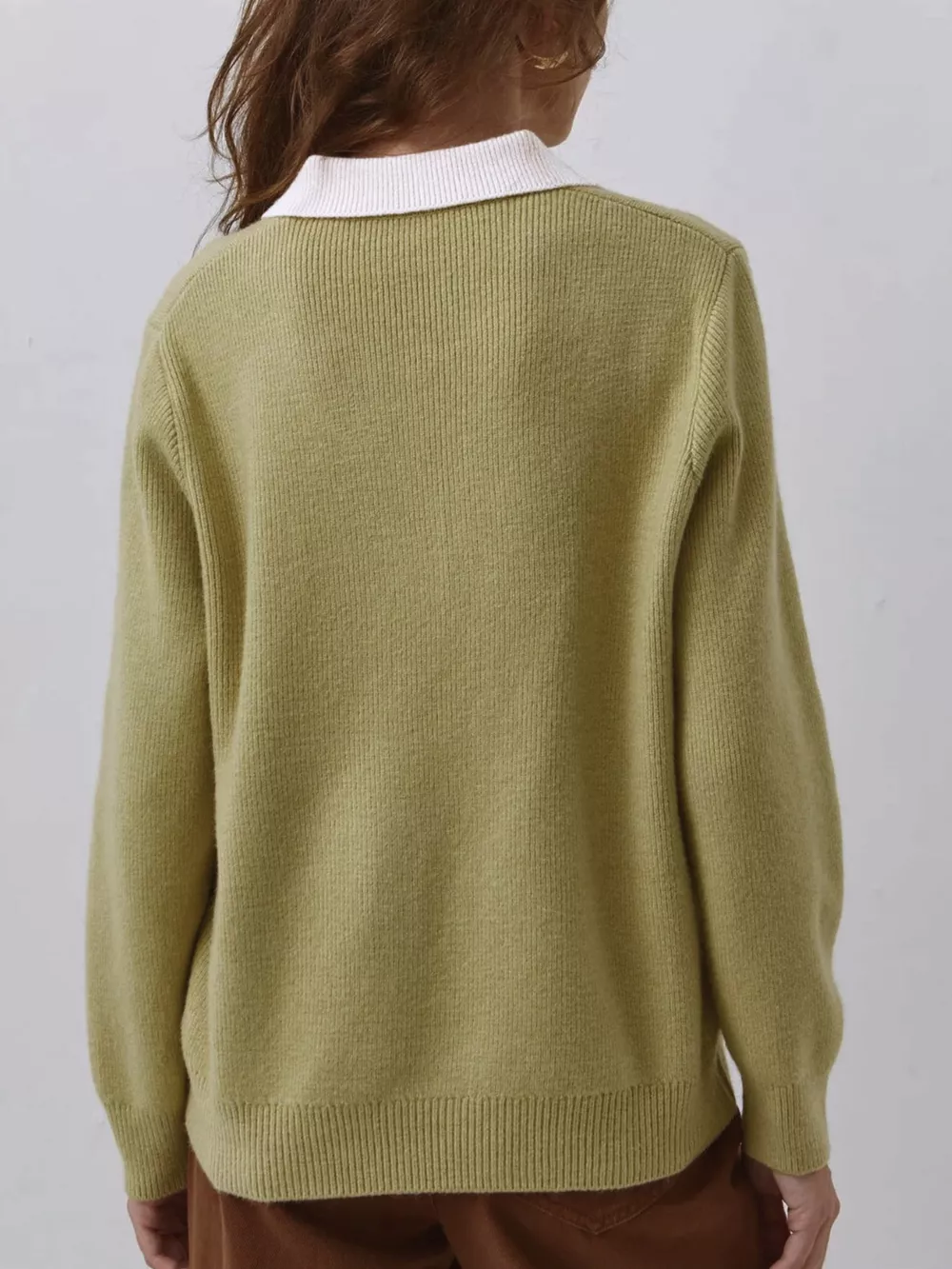 Contrast Collar Quarter Zip Sweater, image 8