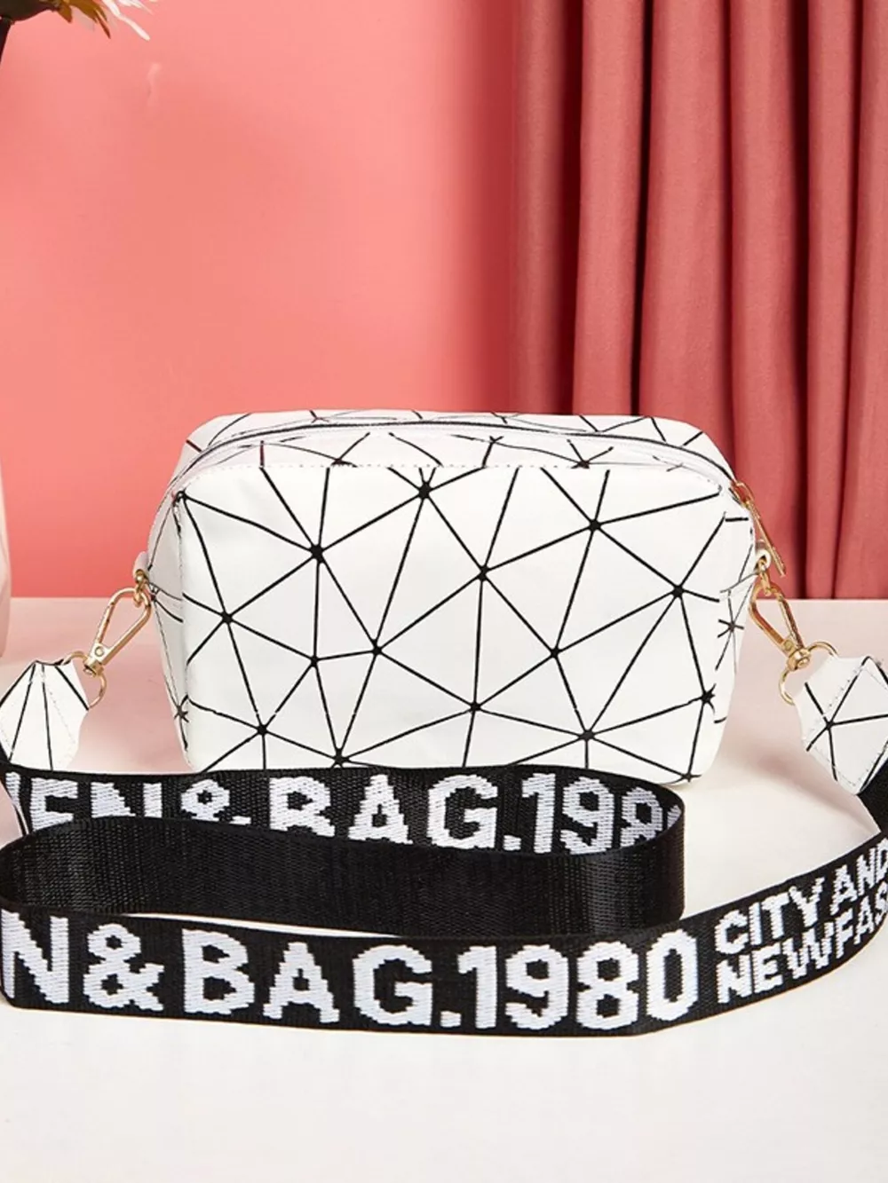 Geometric Pattern Crossbody Bag, image 7