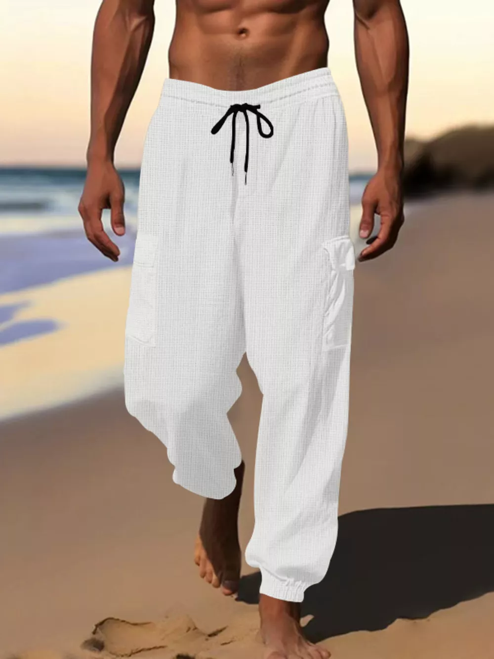 Men's Full Size Drawstring Joggers with Pockets Plus Size, image 12