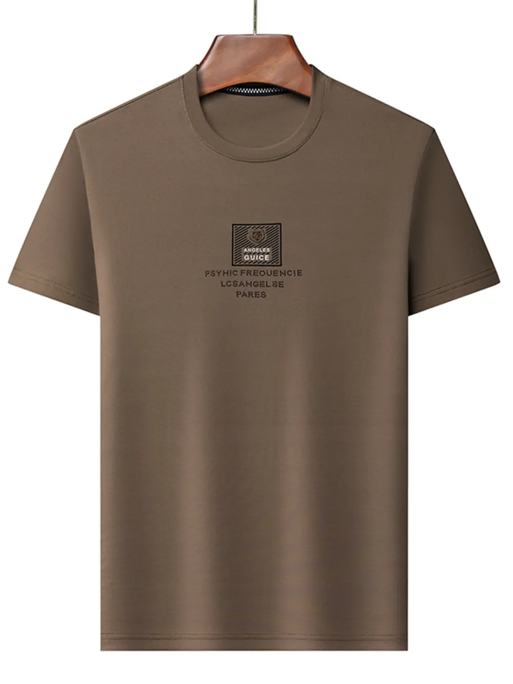 Men's Plus Size Basic Style Round Neck T-Shirt, image 2
