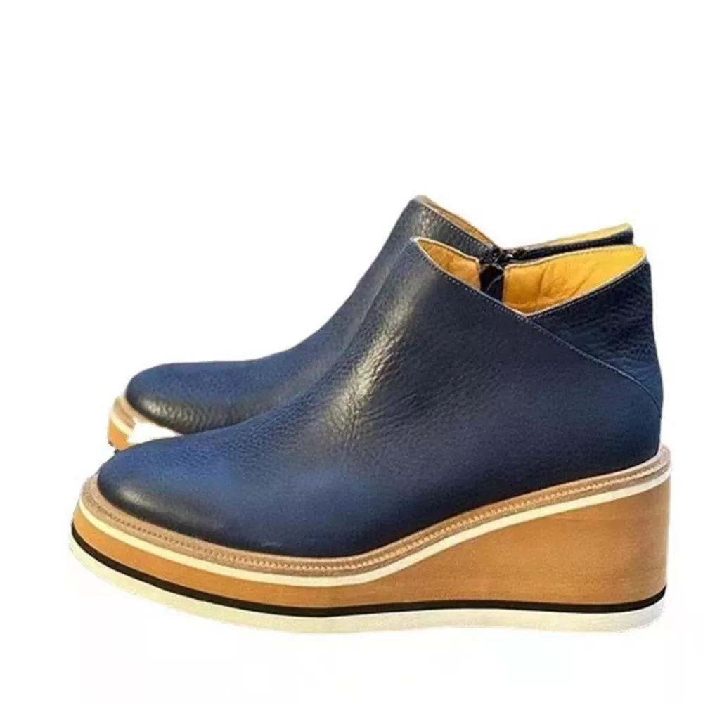 Ankle Wedge Boots with Zipper, image 5