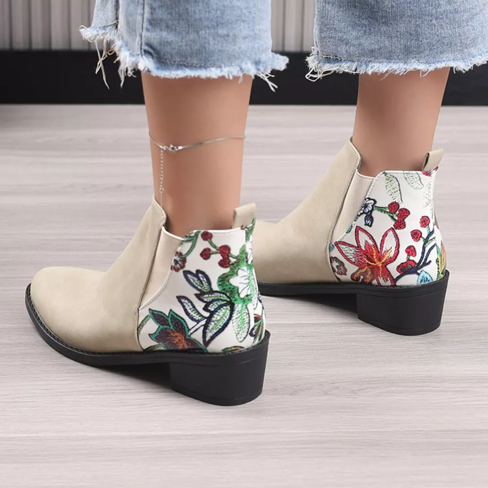 Point Toe Block Heels Ankle Boots, image 20