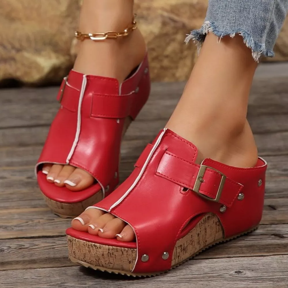Open Toe Wedge Sandals, image 8