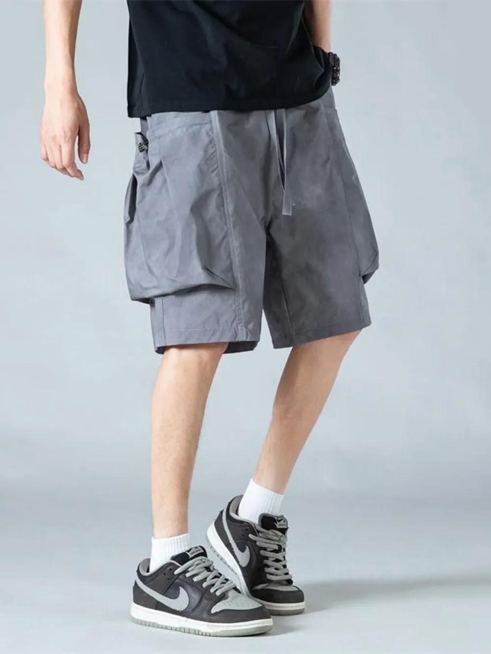 Men's Full Size Elastic Waist Cargo Shorts with Multi-Pockets Plus Size, image 5