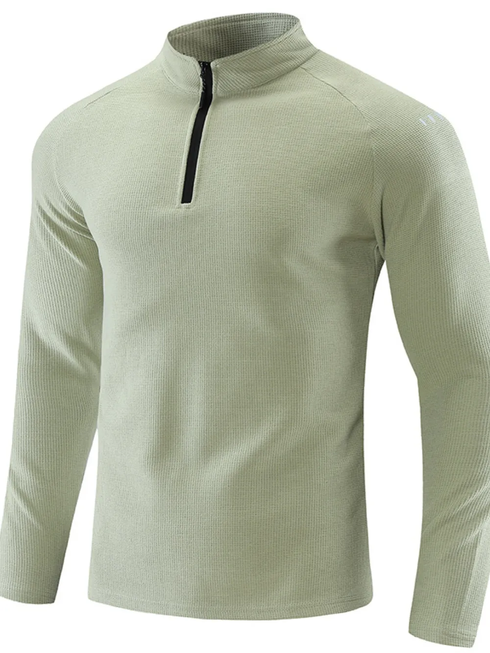 Men's Plus Size Quarter-Zip Polo with Moisture-Wicking Technology, image 5