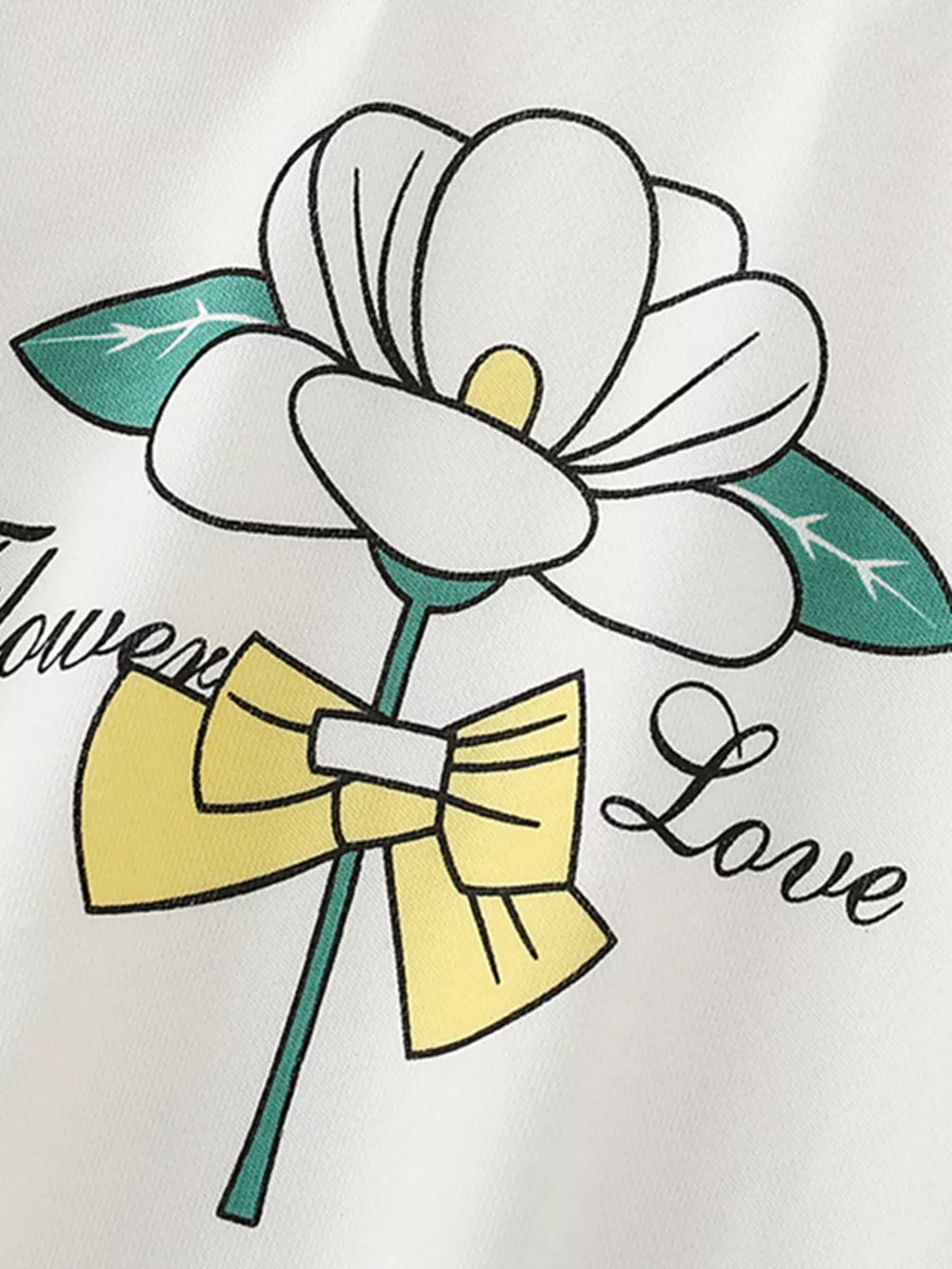 Children's Flower Graphic Crew Neck Sweatshirt, image 4