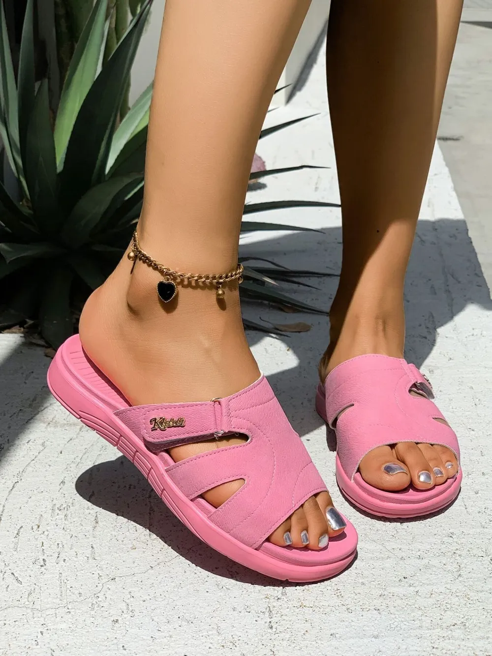 Casual Comfort Cut-Out Platform Slides, image 10