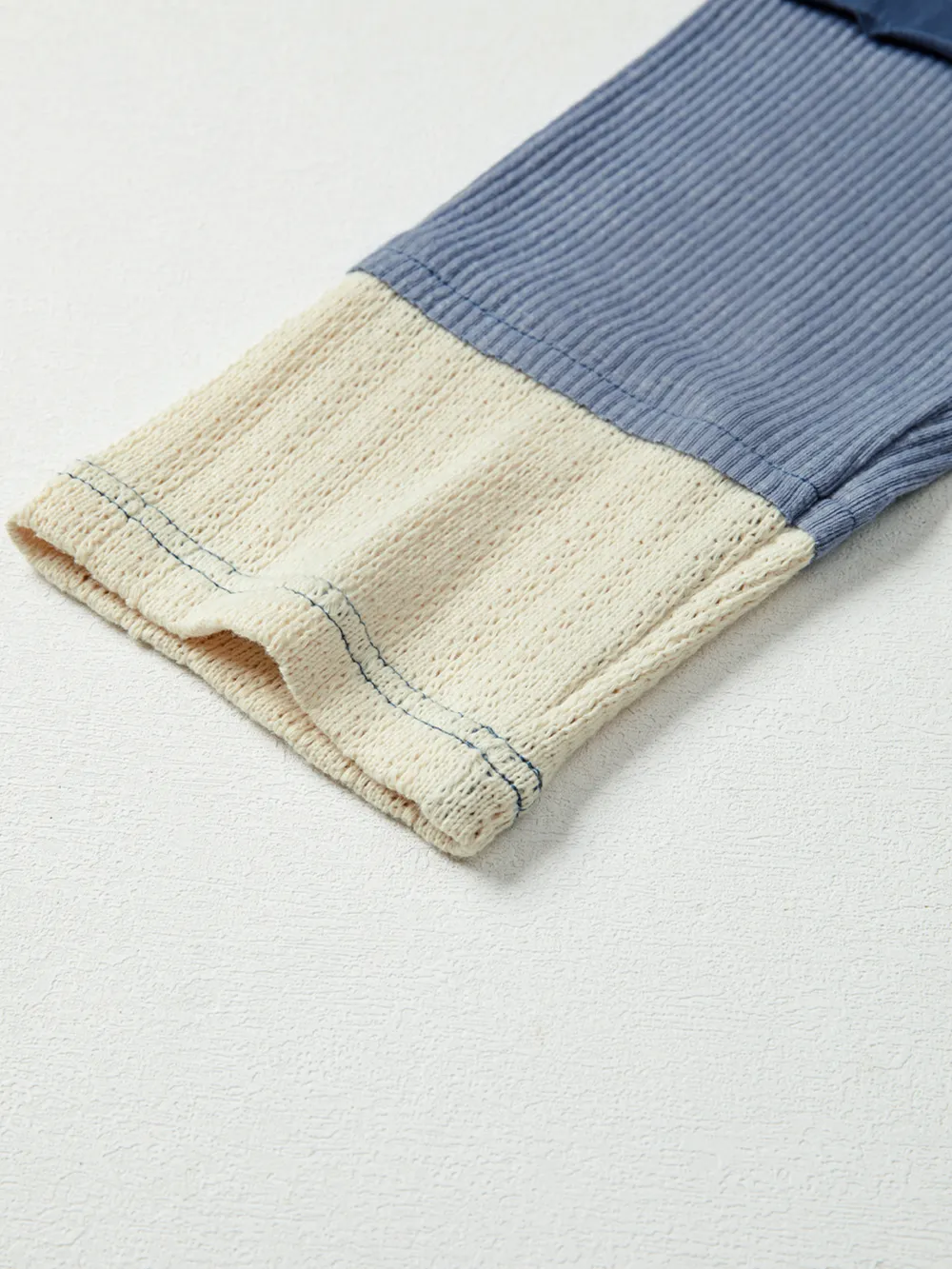 Contrast Knitted Colorblock Star Patchwork Oversize Long Sleeve Top, image 8