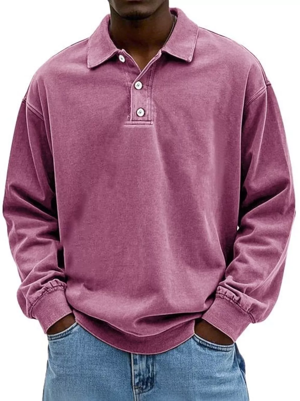 Men's Full Size Vintage Washed Long Sleeve Top Plus Size, image 9