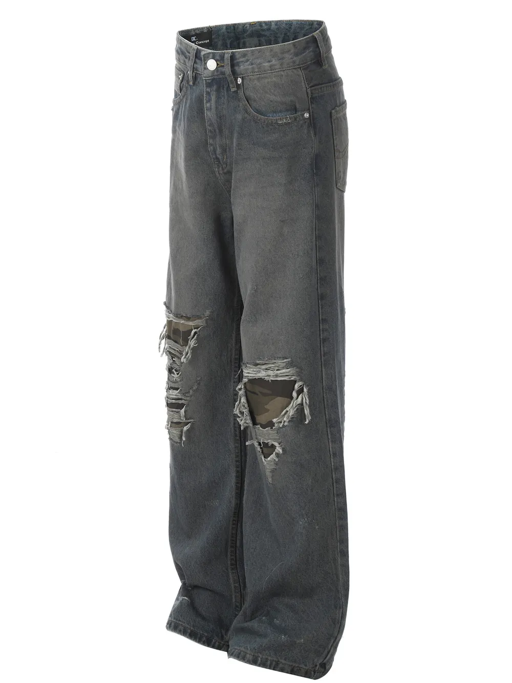 Men's Distressed Loose Fit Jeans, image 2