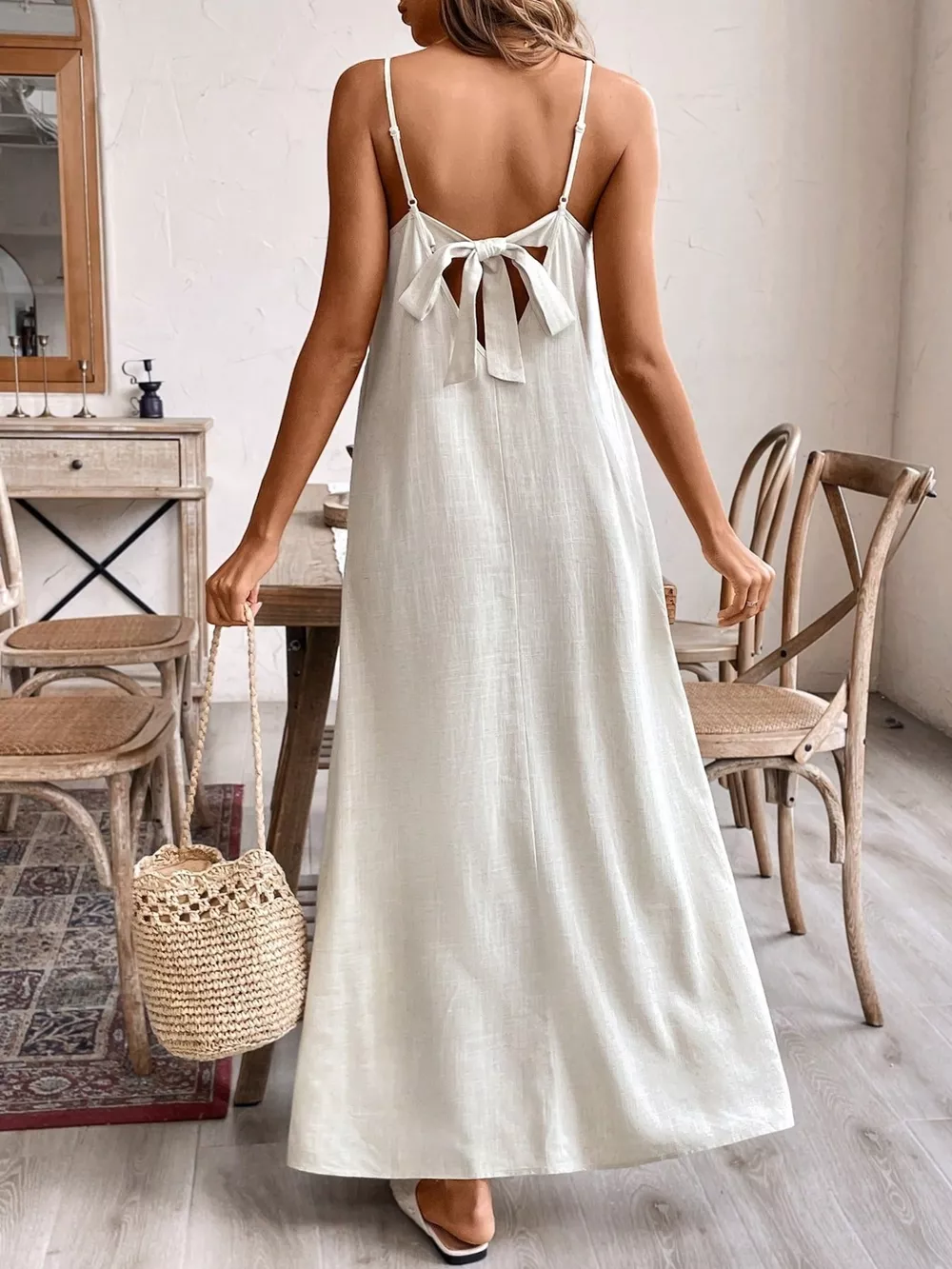 Casual Spaghetti Strap Maxi Dress, image 5