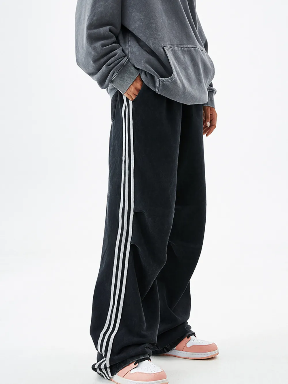 Men's Striped Wide Leg Pants, image 2