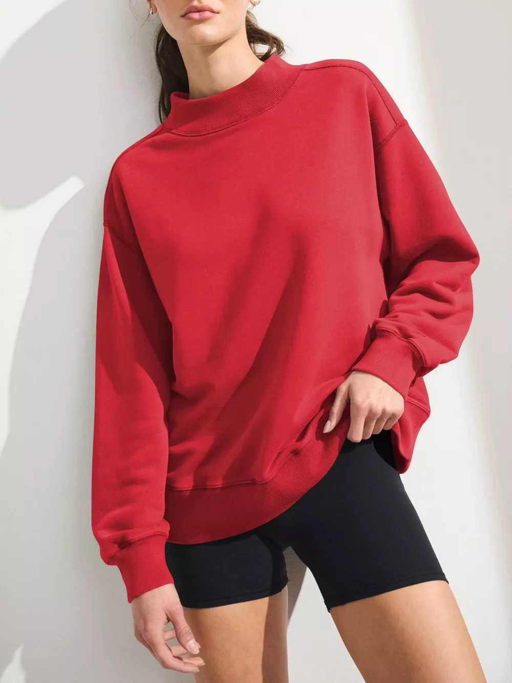 Mock Neck Oversized Sweatshirt, image 11