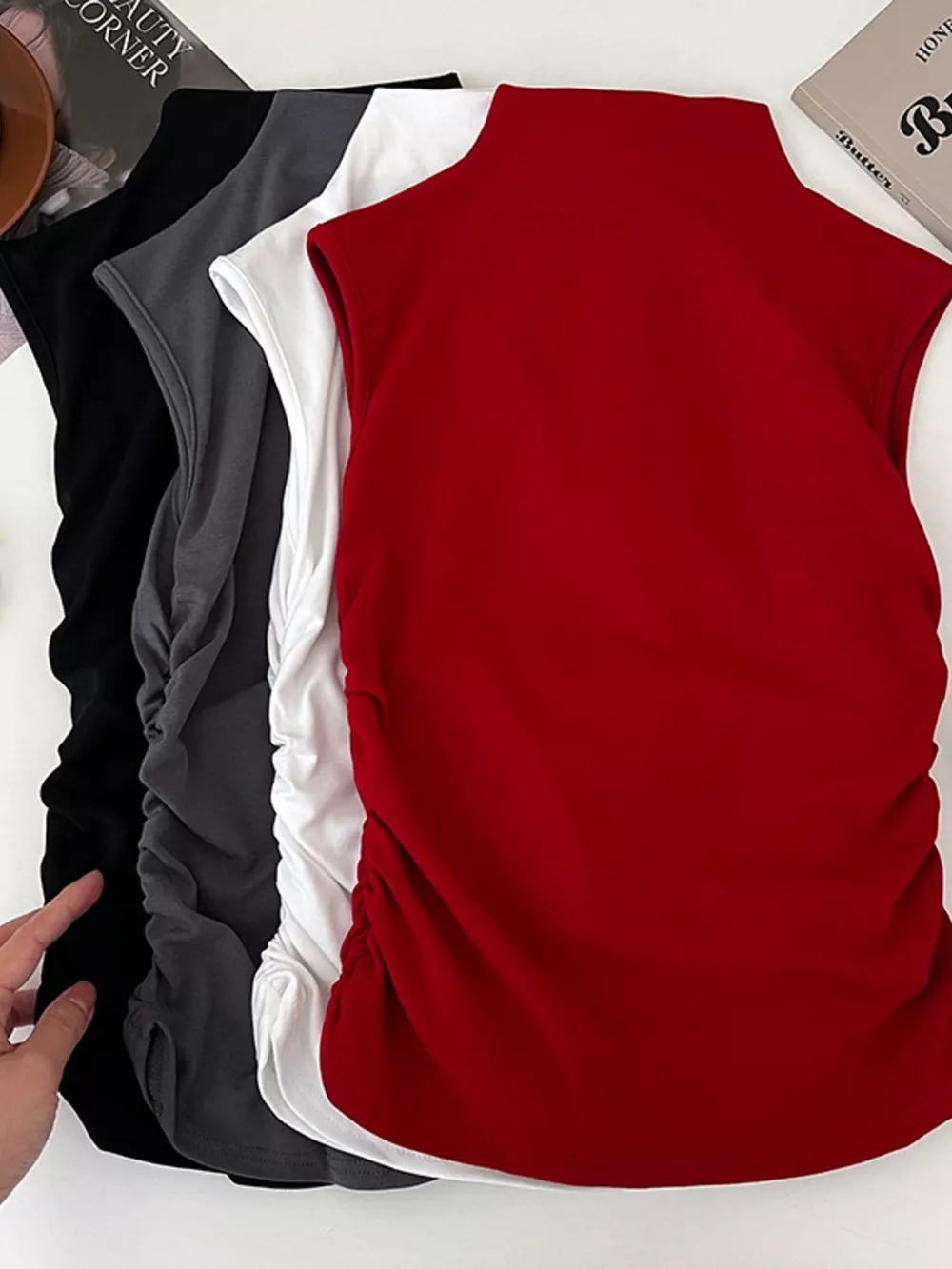 Ruched Mock Neck Tank, image 18