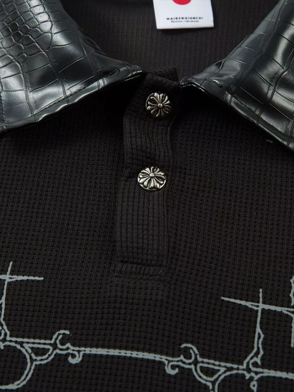 Men's Printed Polo Collar Long Sleeve Top, image 16