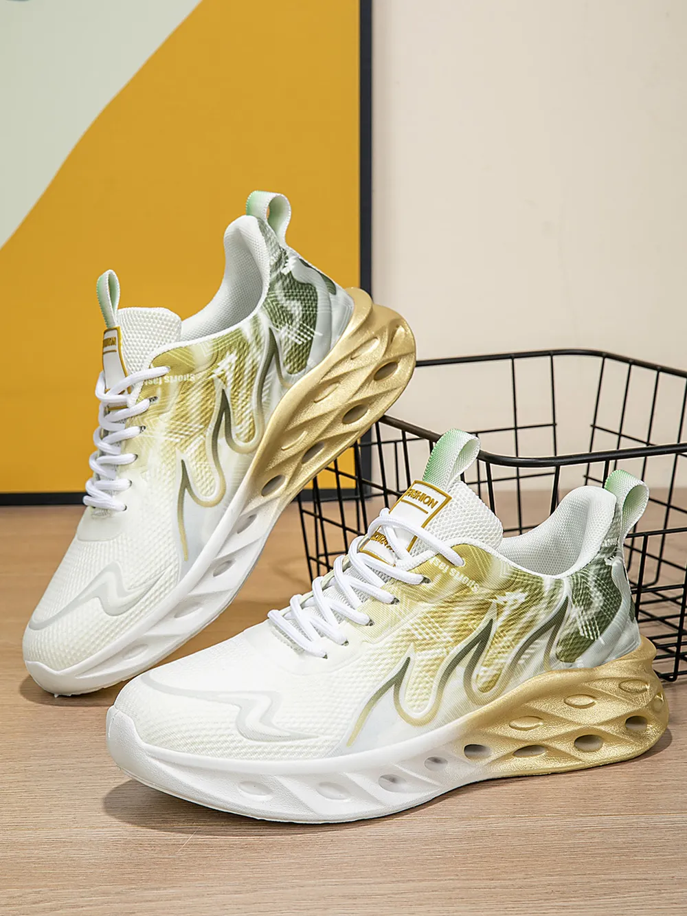 Round Toe Lace Up Mesh Athletic, image 6