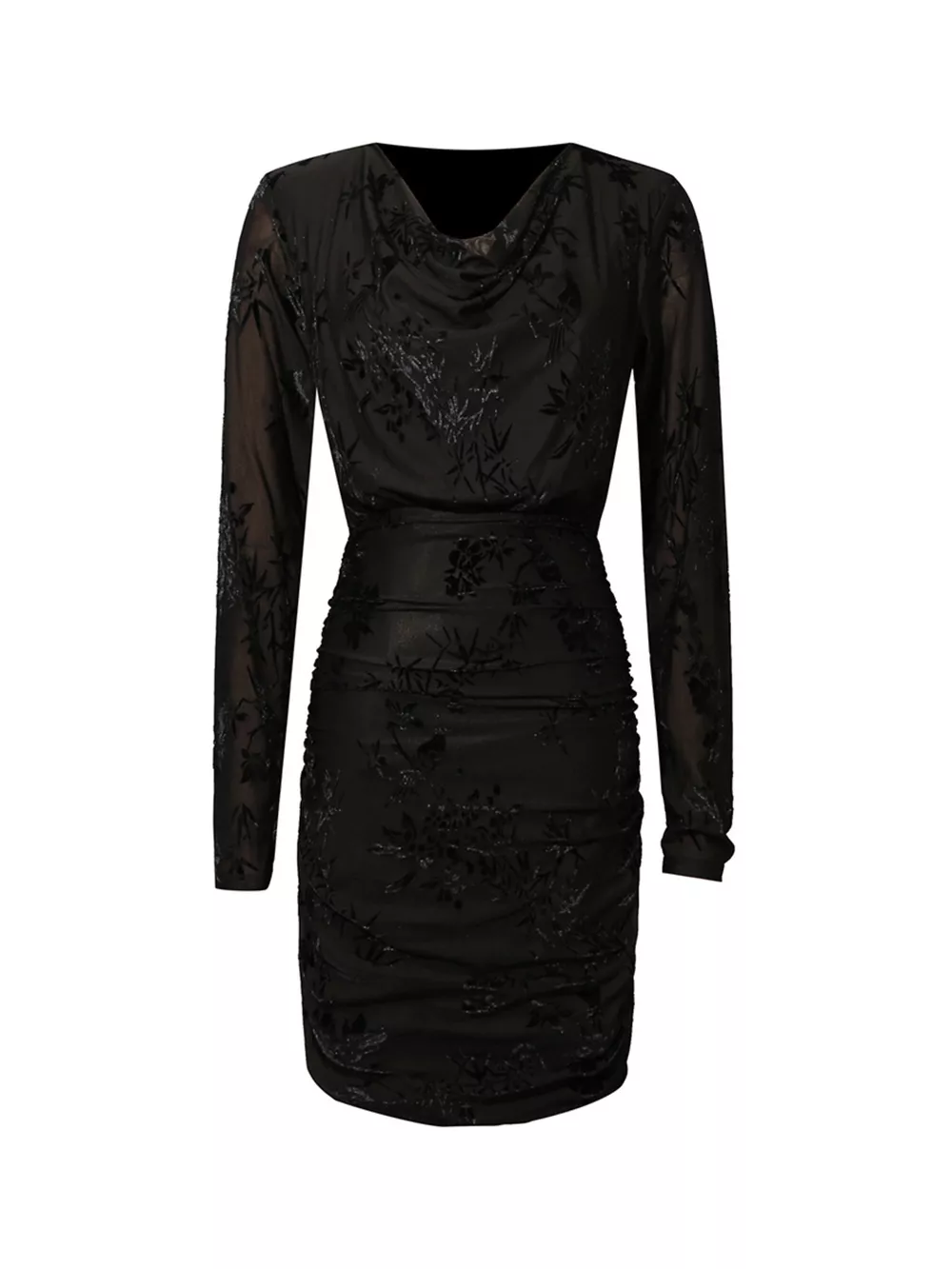 Ruched Long Sleeve Mini Dress, image 5