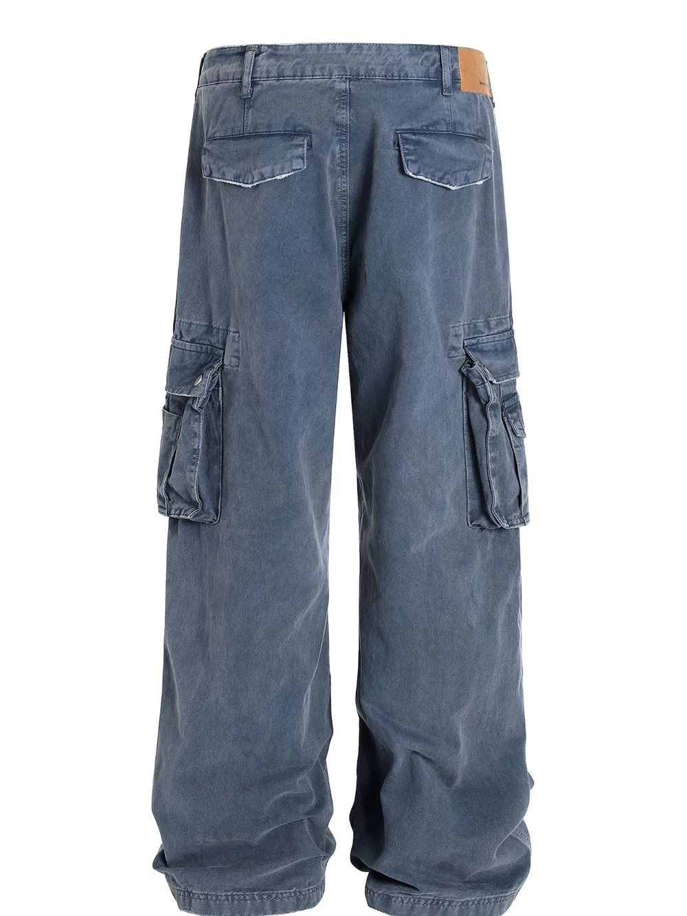Men's Wide-Leg Cargo Jeans with Side Pockets, image 3