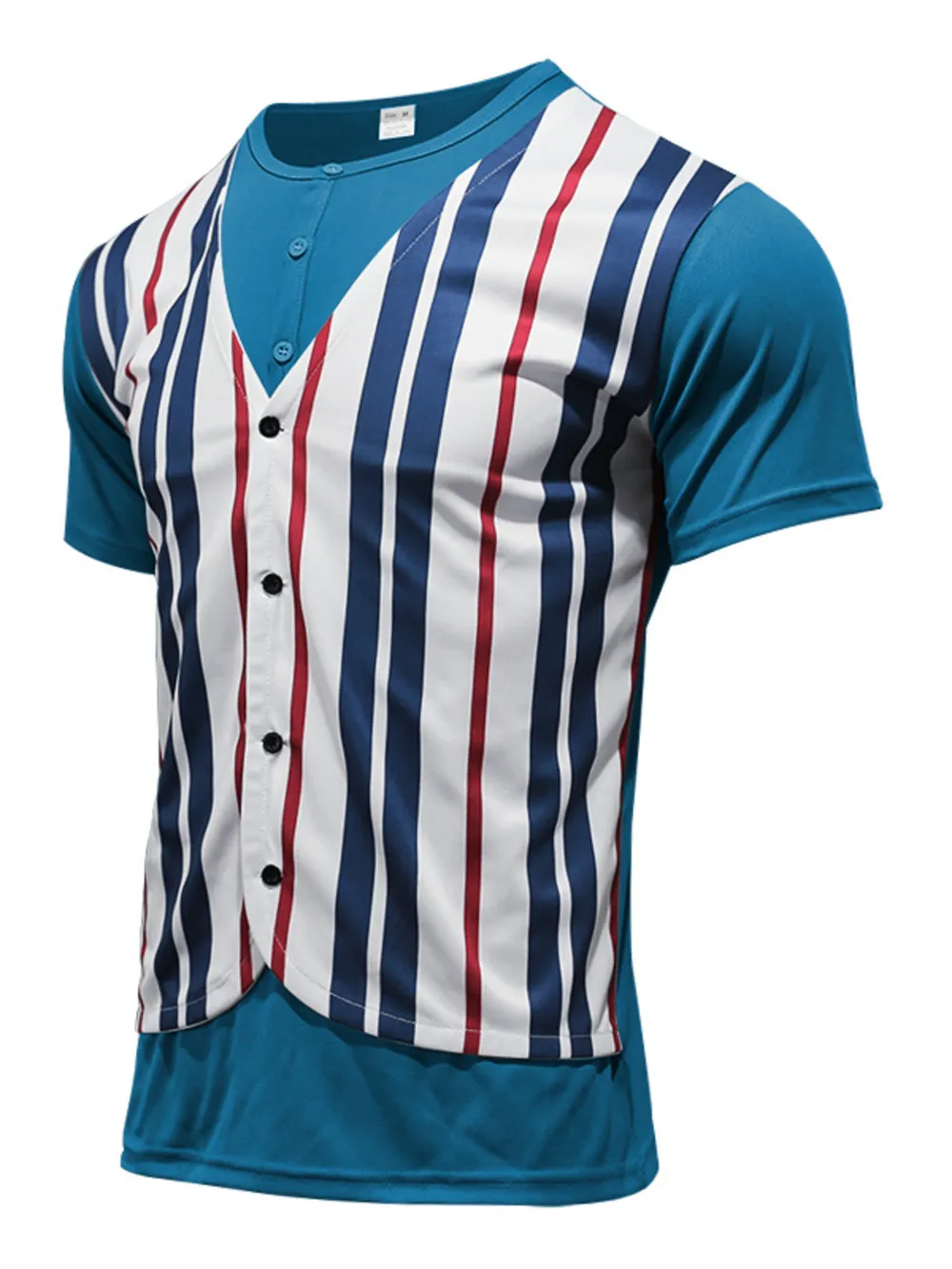 Men's Full Size Striped Short Sleeve T-Shirt Plus Size, image 10