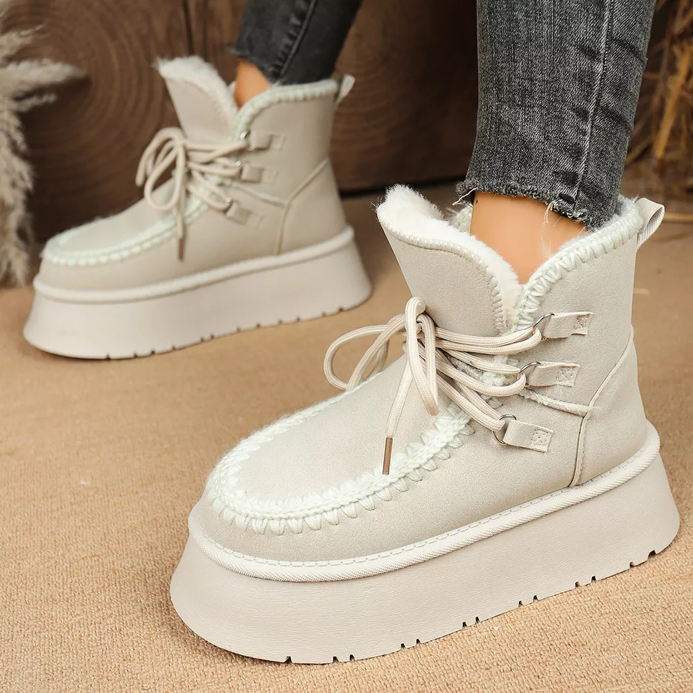 Lace Up Platform Ankle Boots, image 4