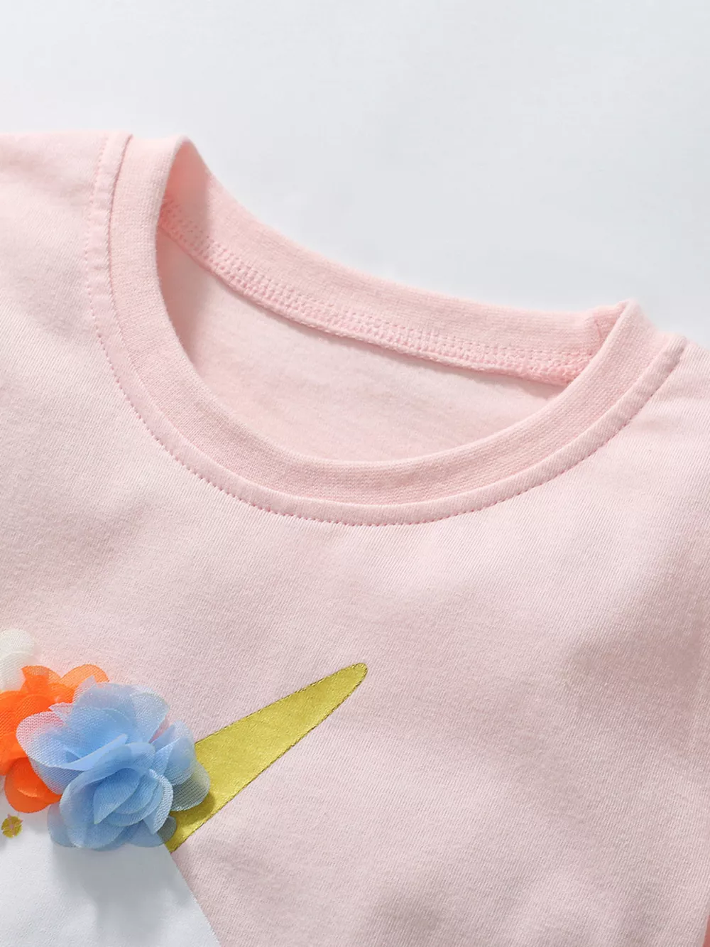 Children's Unicorn Graphic Round Neck T-Shirt, image 4