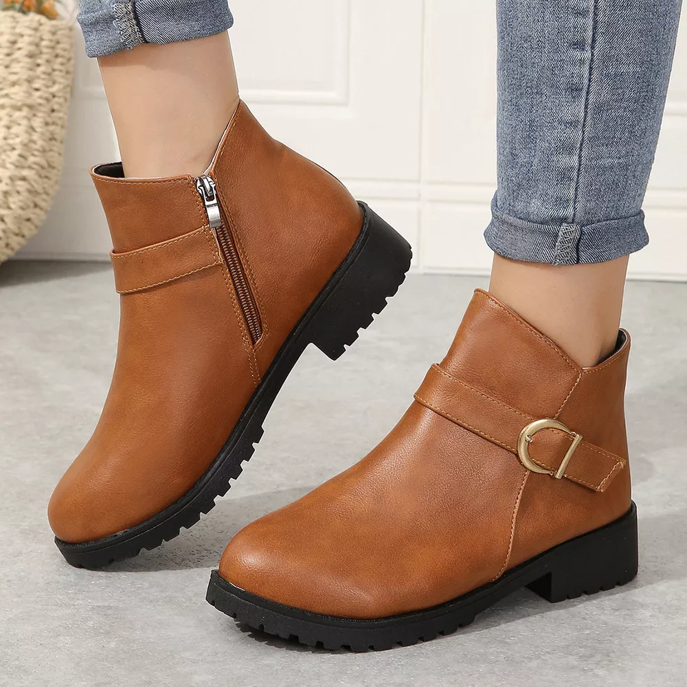 Buckle Accent Ankle Boots, image 6