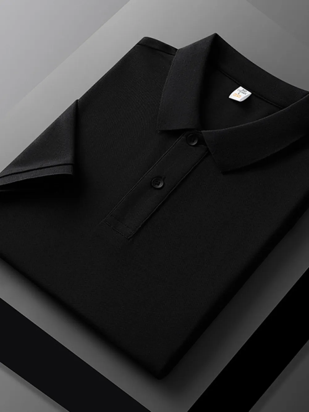 Men's Plus Size Solid Short Sleeve Polo, image 5