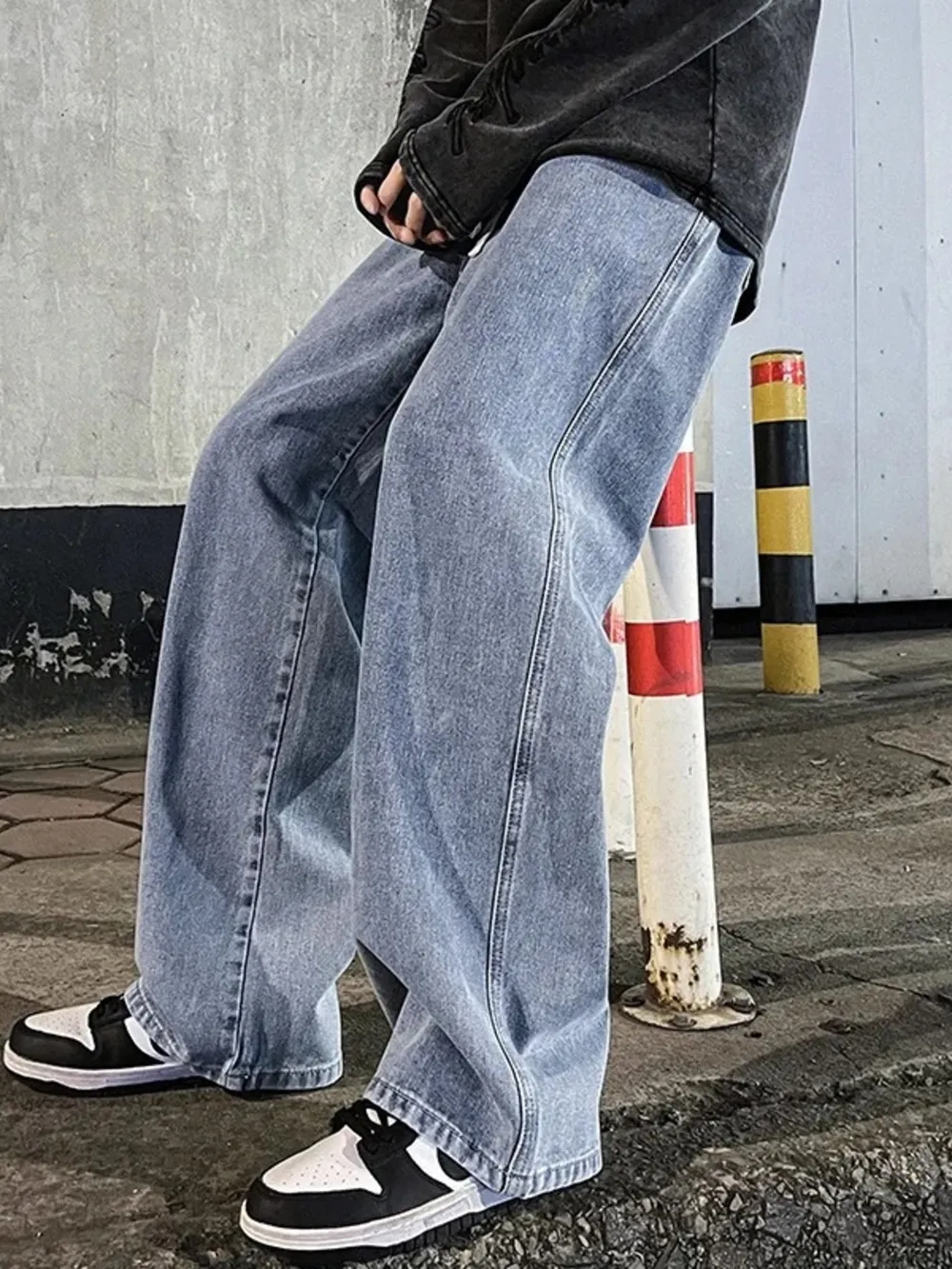 Men's Full Size Drawstring Wide Leg Jeans Plus Size, image 19