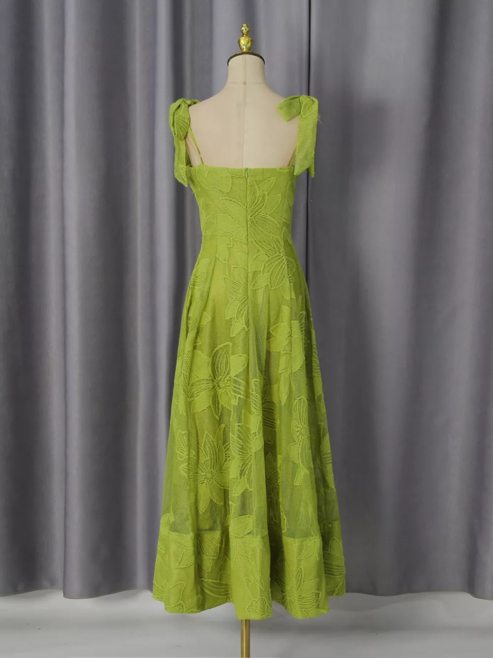 Sweetheart Neck Tie-Strap Dress, image 4