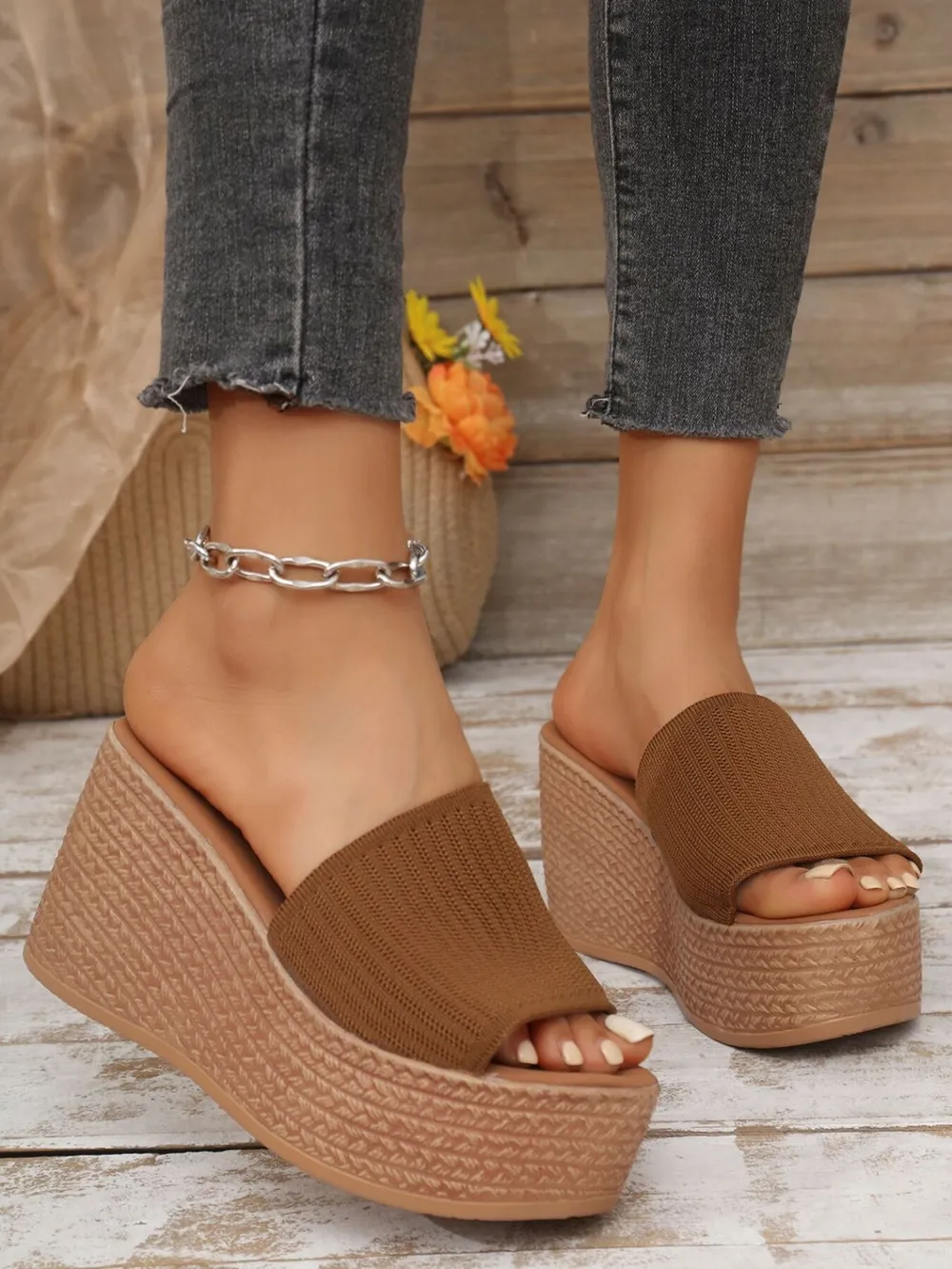 Open Toe Platform Wedge Sandals, image 10