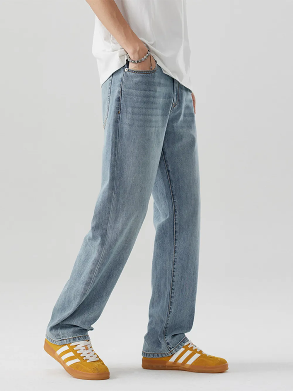 Men's Wash Relaxed Fit Jeans, image 6