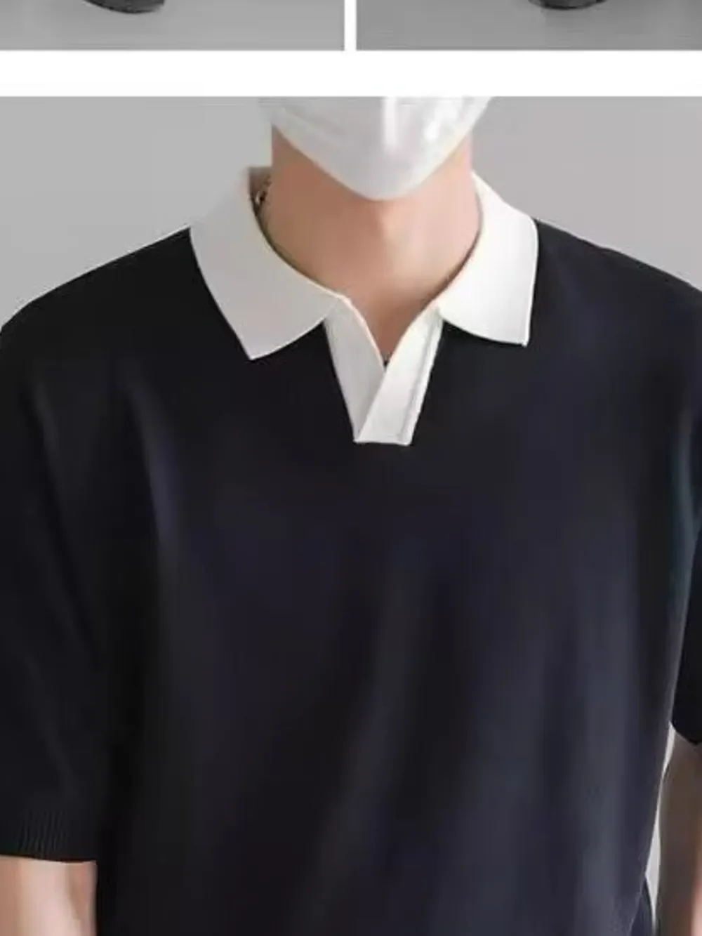 Men's Full Size Contrast Collar Short Sleeve Polo Shirt Plus Size, image 3