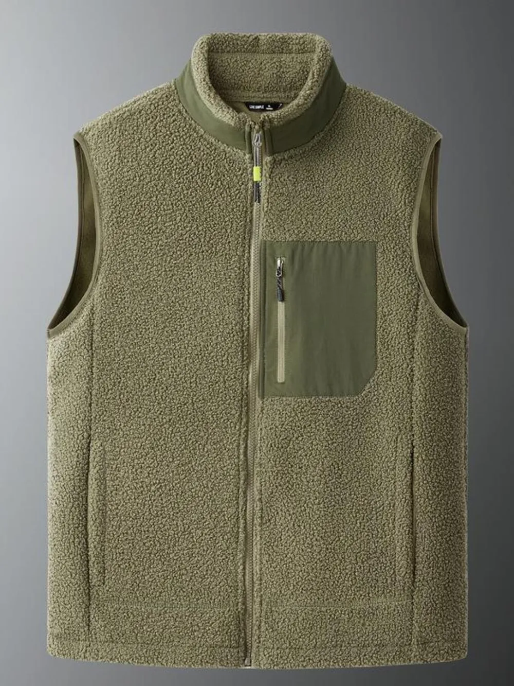 Men's Plus Size Zip Up Vest with Pockets, image 7