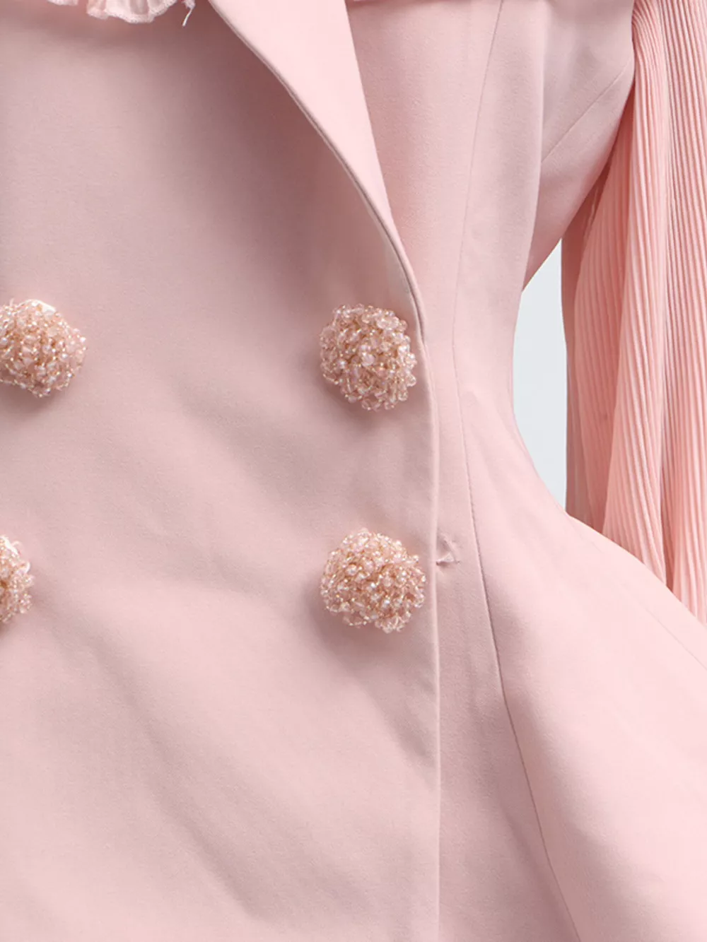 Frill Lapel Collar Top and Pleated Skirt Set, image 13