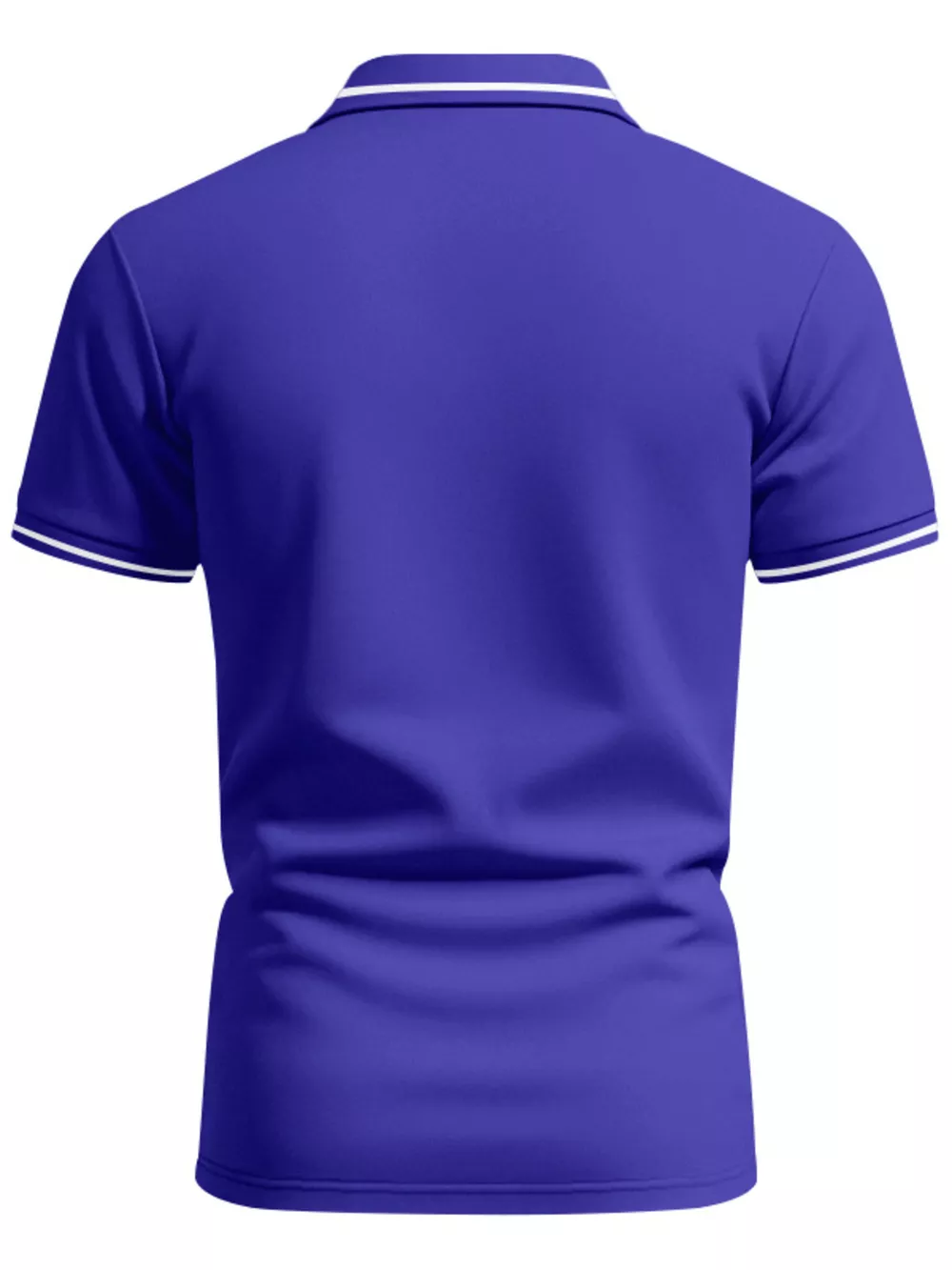 Men's Full Size Contrast Trim Short Sleeve Polo Plus Size, image 5