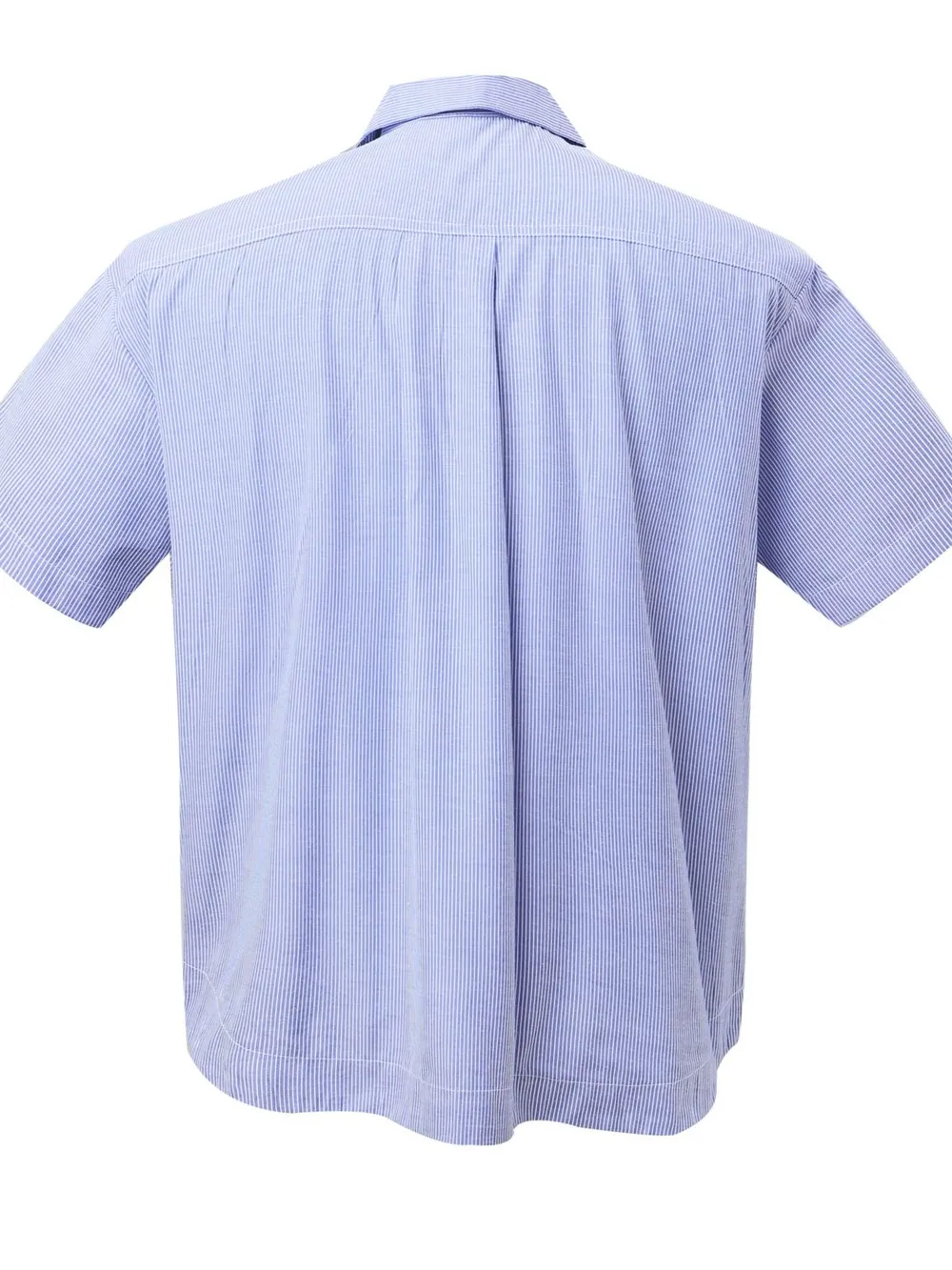 Men's Buttone Down Short Sleeve Striped Shirt, image 2