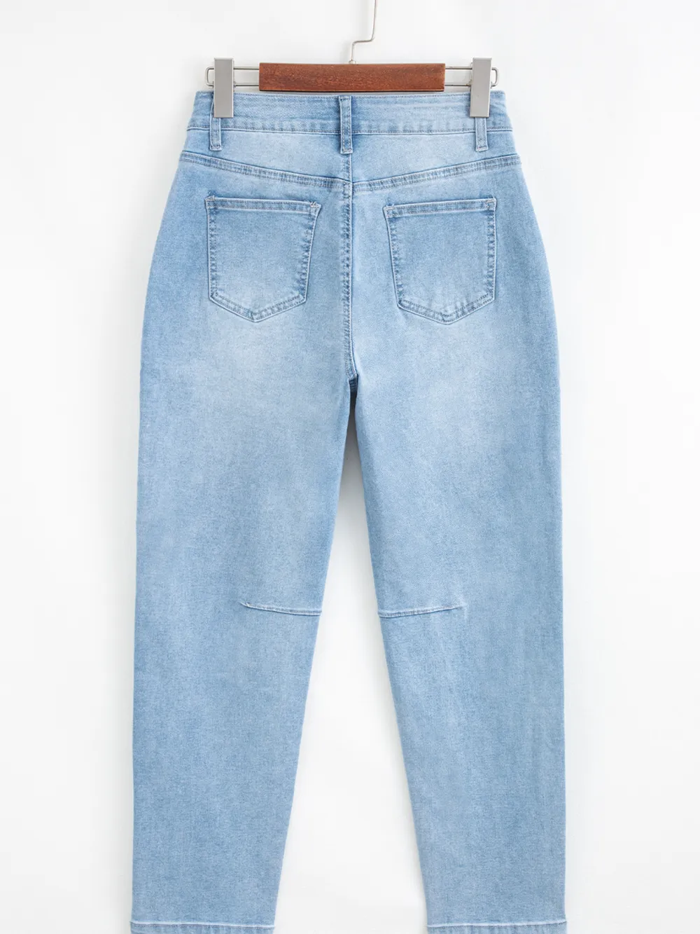 High Rise Barrel Relaxed Patch Pocket Jeans, image 7